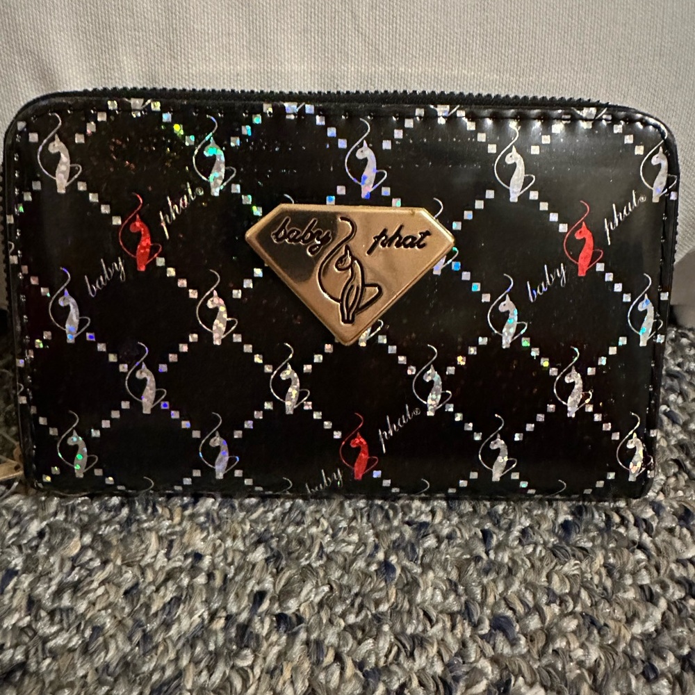Baby Phat Black and Gold Cell Phone Holder